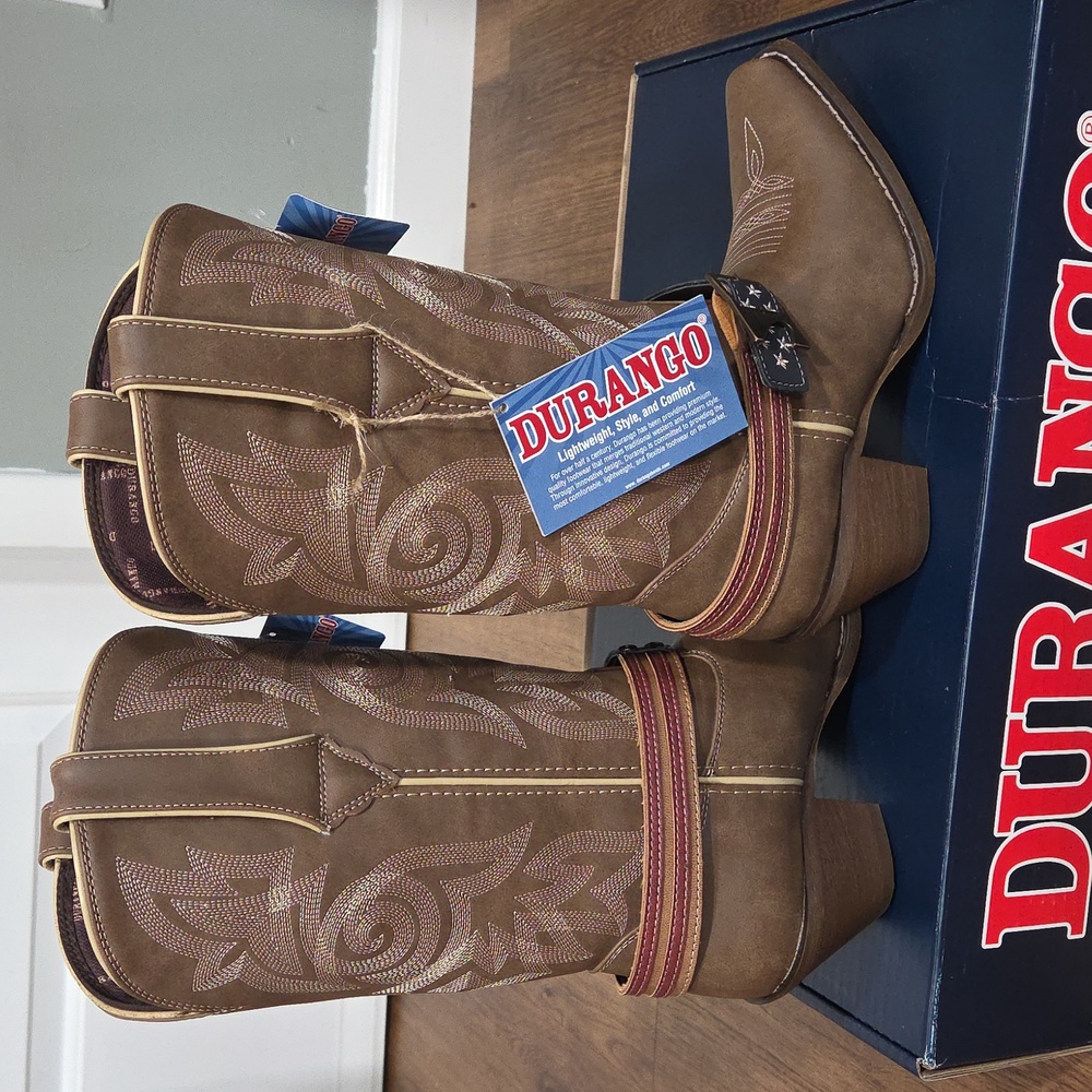 Durango Women's Tan Western Heeled Boots - Picture 12 of 12